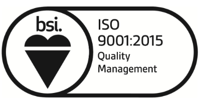 BSI (British Standards Institution) assurance mark, ISO 9001:2015 Quality management system certified by BSI